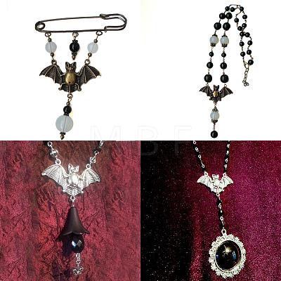 Halloween Jewelry Tibetan Style Pendants TIBEP-SC0001-20-1
