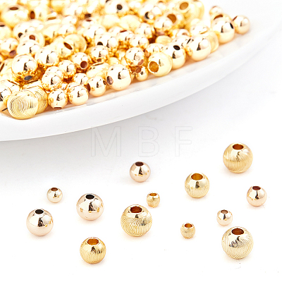 Brass Round Spacer Beads KK-BC0007-27-1
