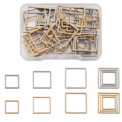 Craftdady 60Pcs 6 Style 304 Stainless Steel Linking Ring STAS-CD0001-24-1