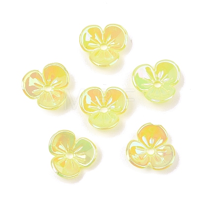 UV Plating Opaque Acrylic Bead Cap OACR-K001-44K-1