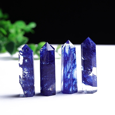 Blue Watermelon Stone Glass Point Tower Wands PW-WG39017-01-1