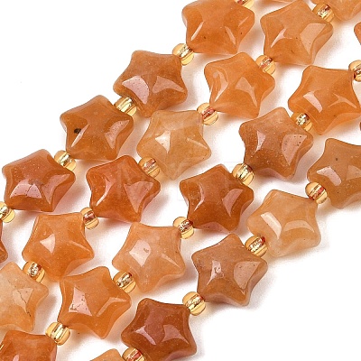 Natural Red Aventurine Beads Strands G-Z080-A22-10mm-1