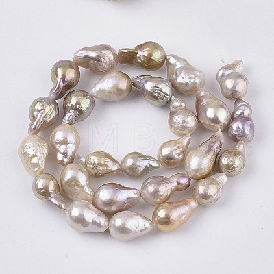 Natural Baroque Pearl Keshi Pearl Beads Strands PEAR-Q015-001-1