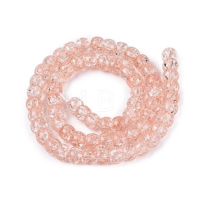 Crackle Transparent Glass Beads Strands GLAA-N069-03A-06-1