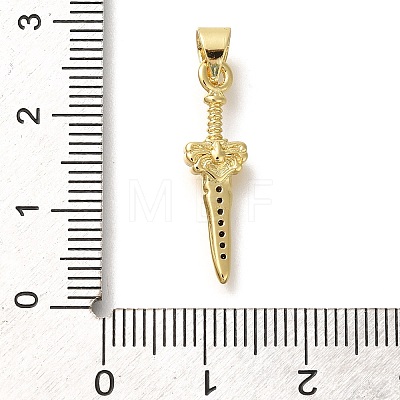 Rack Plating Brass Micro Pave Cubic Zirconia Pendants KK-Z086-52G-01-1