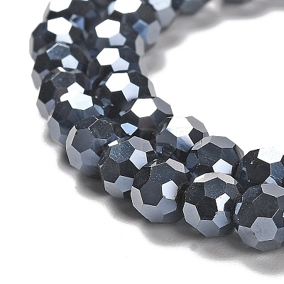 Electroplate Opaque Glass Beads Strands EGLA-A035-P6mm-A18-1