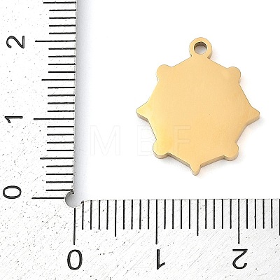 304 Stainless Steel Pendants STAS-F315-08G-03-1