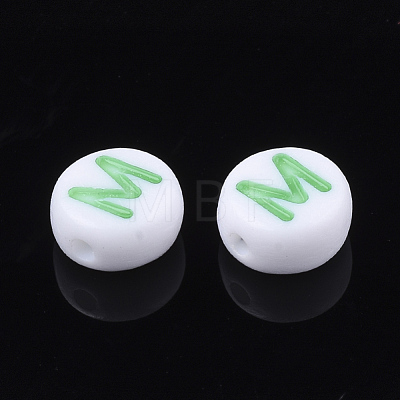 Initial Acrylic Beads OACR-E001-20M-1