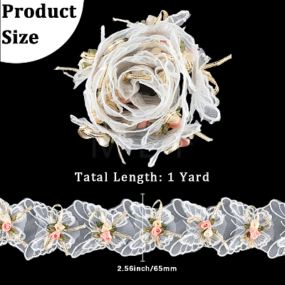 1 Yard Polyester Lace Trims SENE-CY0001-03-1