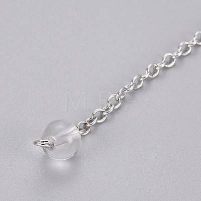 Natural Crystal Sphere Dowsing Pendulums X-BJEW-E292-A10-1
