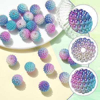 40Pcs Imitation Pearl Acrylic Beads OACR-FS0002-89A-08-1