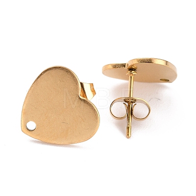 Ion Plating(IP) 304 Stainless Steel Stud Earring Findings X-EJEW-O104-15G-1
