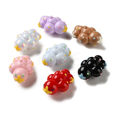 Opaque Acrylic Enamel Beads OACR-P038-03A-M-1