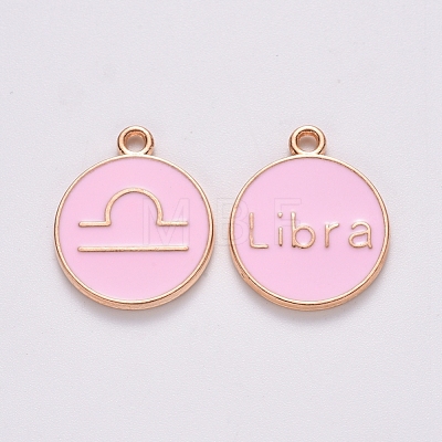 Alloy Enamel Pendants X-ENAM-S124-01B-09K-1