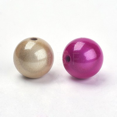 Mixed Color Spray Painted Acrylic Beads X-PB9290-1