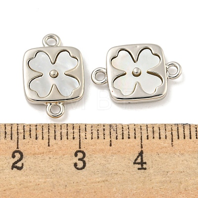 Natural Shell Flower Connector Charms KK-P275-03P-1