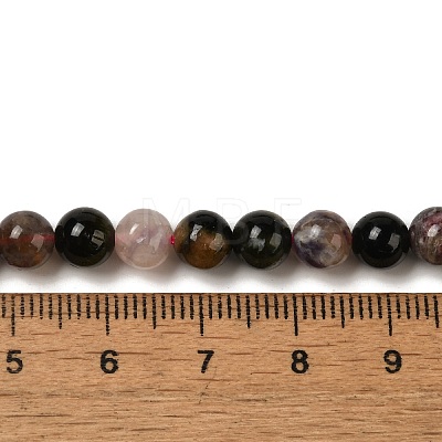 Natural Tourmaline Round Bead Strands G-F269-05-6mm-1