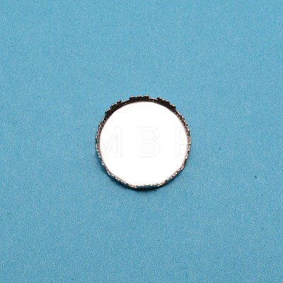 304 Stainless Steel Plain Edge Bezel Cups STAS-WH0031-06P-03-1