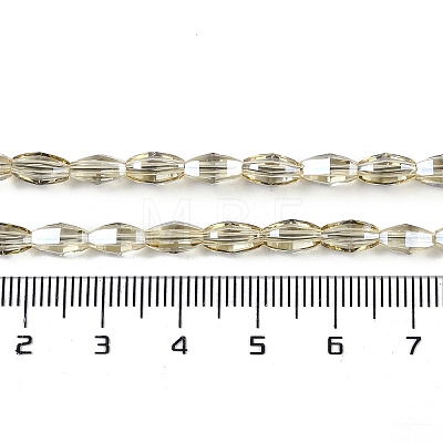 Electroplate Glass Beads Strands GLAA-Q101-03B-PL02-1