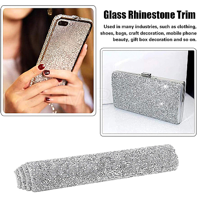 Glitter Resin Hotfix Rhinestone(Adhesive On The Back) DIY-WH0166-23B-1