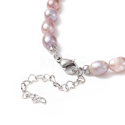 Natural Pearl Beaded Necklace for Women NJEW-JN04188-03-1