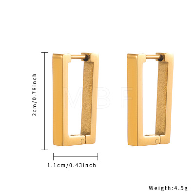 Simple Square Stainless Steel Hoop Earrings OA6686-2-1