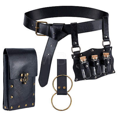 PU Imitation Leather Belts AJEW-WH0596-691A-1