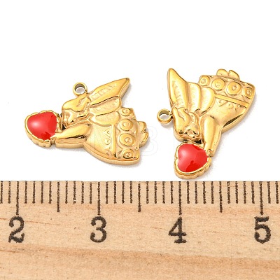 304 Stainless Steel Enamel Charms STAS-L022-164G-1
