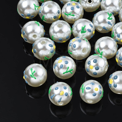 ABS Plastic Imitation Pearl Beads KY-N015-96-1
