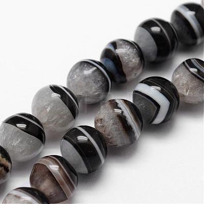 Natural Crystal and Agate Bead Strands G-K134-03-14mm-1