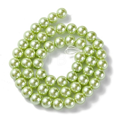 Eco-Friendly Dyed  Glass Pearl Round Bead Strands HY-A002-8mm-RB065-1
