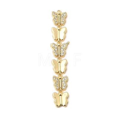 Brass Micro Pave Cubic Zirconia Big Pendants KK-C164-01E-G-1