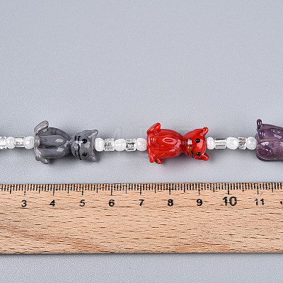 Handmade Lampwork Beads Strands LAMP-N028-16-1