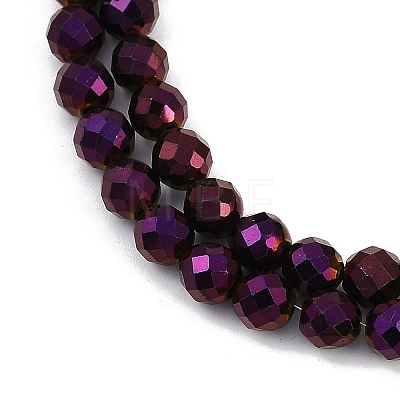 Electroplated Synthetic Non-magnetic Hematite Beads Strands G-H072-B01-01F-1