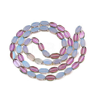 Painted Transparent Glass Beads Strands GLAA-E033-06B-03-1
