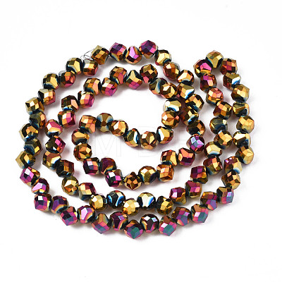 Electroplate Glass Beads Strands EGLA-N006-032-C01-1