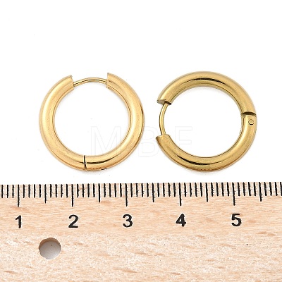 Ion Plating(IP) 304 Stainless Steel Huggie Hoop Earrings EJEW-F111-20mm-G-1
