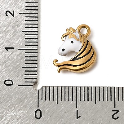 304 Stainless Steel Enamel Pendants STAS-G386-09G-1