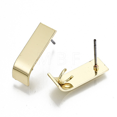 Rack Plating Iron Stud Earring Findings IFIN-N008-006-RS-1