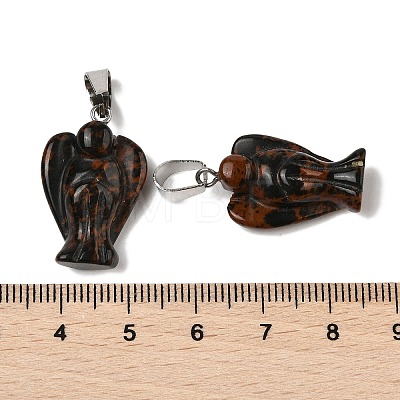 Natural Mahogany Obsidian Pendants G-B127-10P-09-1