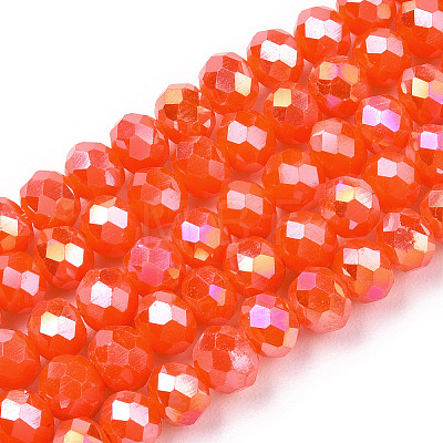 Electroplate Glass Beads Strands EGLA-A034-P3mm-B23-1