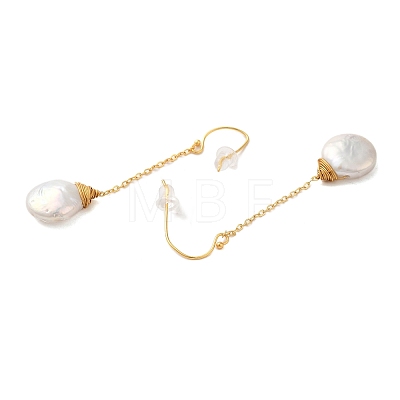 Sterling Silver Dangle  Earrings EJEW-K273-31G-1