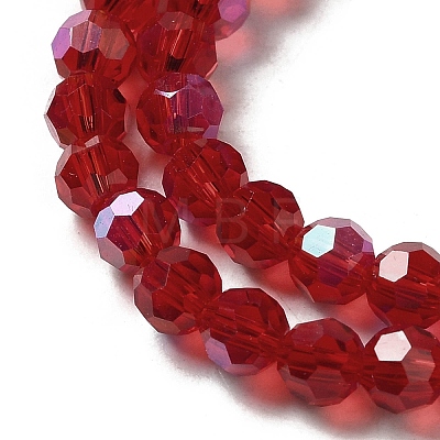 Electroplate Transparent Glass Beads Strands X-EGLA-A035-T4mm-L07-1