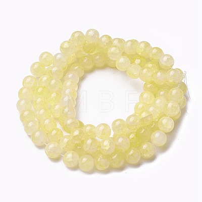 Spray Painted Glass Beads Strands X-GLAA-A038-C-41-1