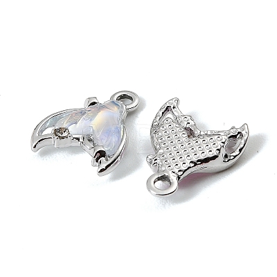 UV Plating Alloy Glass Pendants FIND-K032-17P-1