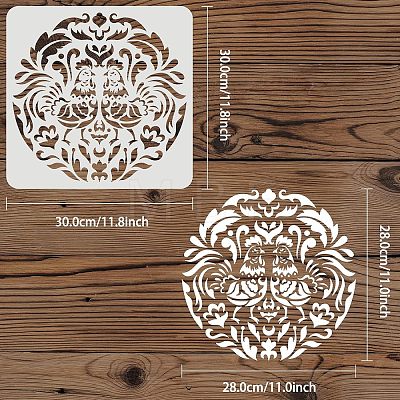 PET Hollow Out Drawing Painting Stencils DIY-WH0383-0042-1