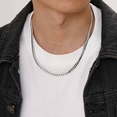 Stainless Steel Cuban Link Chains Necklaces PW-WGE1B56-01-1