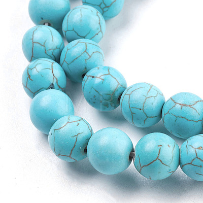 Synthetic Turquoise Beads Strands TURQ-S192-10mm-2-1