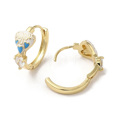 Real 18K Gold Plated Brass Heart Hoop Earrings EJEW-L268-024G-01-1