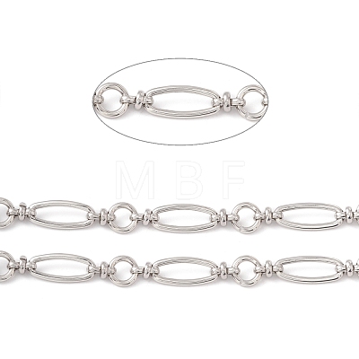 304 Stainless Steel Ring and Oval Link Chains CHS-E023-08P-1